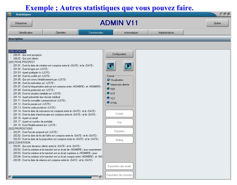 Statistiques commerciales